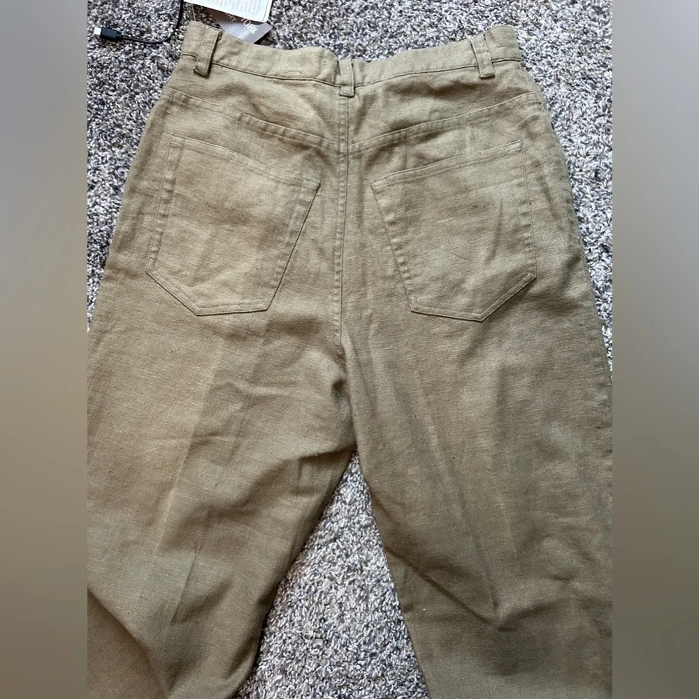 Jones New York NWT linen/cotton blend khaki pants size 8 - Picture 8 of 11